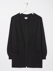 FatFace Black Hannah Edge To Edge Cardigan - Image 5 of 5