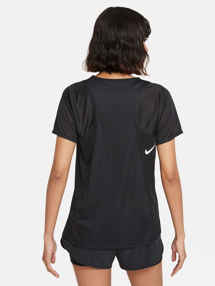 Nike Black Dri-FIT Race Short Sleeve Running Top - Image 2 of 6
