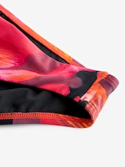 Schwarz/Pink geblümt - Myleene Klass Bikinihose mit Blumenmuster und hohem Beinausschnitt, Schwarz/Pink - Bild 6 von 6