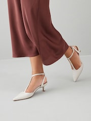 Bone Regular/Wide Fit Forever Comfort® With Motionflex Hardware T Bar Kitten Heels - Image 3 of 9