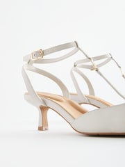 Bone Regular/Wide Fit Forever Comfort® With Motionflex Hardware T Bar Kitten Heels - Image 7 of 9