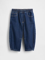 Gap Dark Wash Pull-on Barrel Jeans (6mths-5yrs) - Image 2 of 3