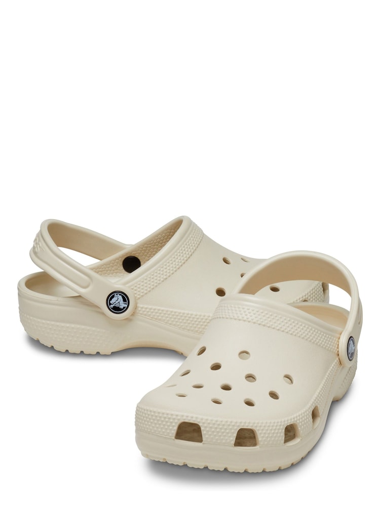 Crocs Cream Kids Unisex Classic Clogs - Image 4 of 8