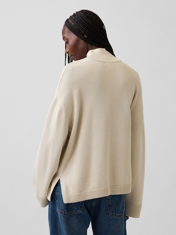 Gap Cream Oversized Turtleneck Jumper - Image 2 of 4