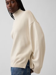 Gap Cream Oversized Turtleneck Jumper - Image 4 of 4