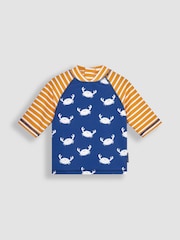 JoJo Maman Bébé Blue Crab UPF 50 2-Piece Sun Protection Suit - Image 2 of 5