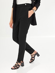 Black Tailored Elastic Back Skinny Trousers - Image 2 of 6