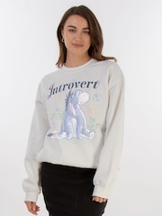 Brands In White Disney Winnie The Pooh Introvert Sweat Top - Image 2 of 5