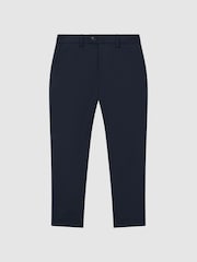 Reiss Navy Hope 3-9 yrs Wool Blend Adjustable Trousers - Image 2 of 6