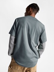 Converse Grey 100% Cotton Star Chevron T-Shirt - Image 3 of 5
