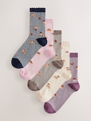 Autumn Hamish The Highland Cow Ankle Socks 5 Pack - Image 1 of 8