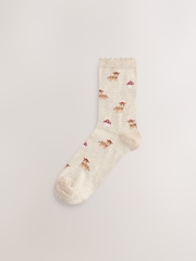 Autumn Hamish The Highland Cow Ankle Socks 5 Pack - Image 4 of 8