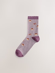 Autumn Hamish The Highland Cow Ankle Socks 5 Pack - Image 5 of 8