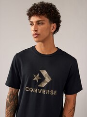 Converse Black Stitch Camo 100% Cotton T-Shirt - Image 3 of 4