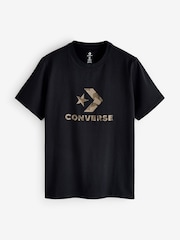 Converse Black Stitch Camo 100% Cotton T-Shirt - Image 4 of 4