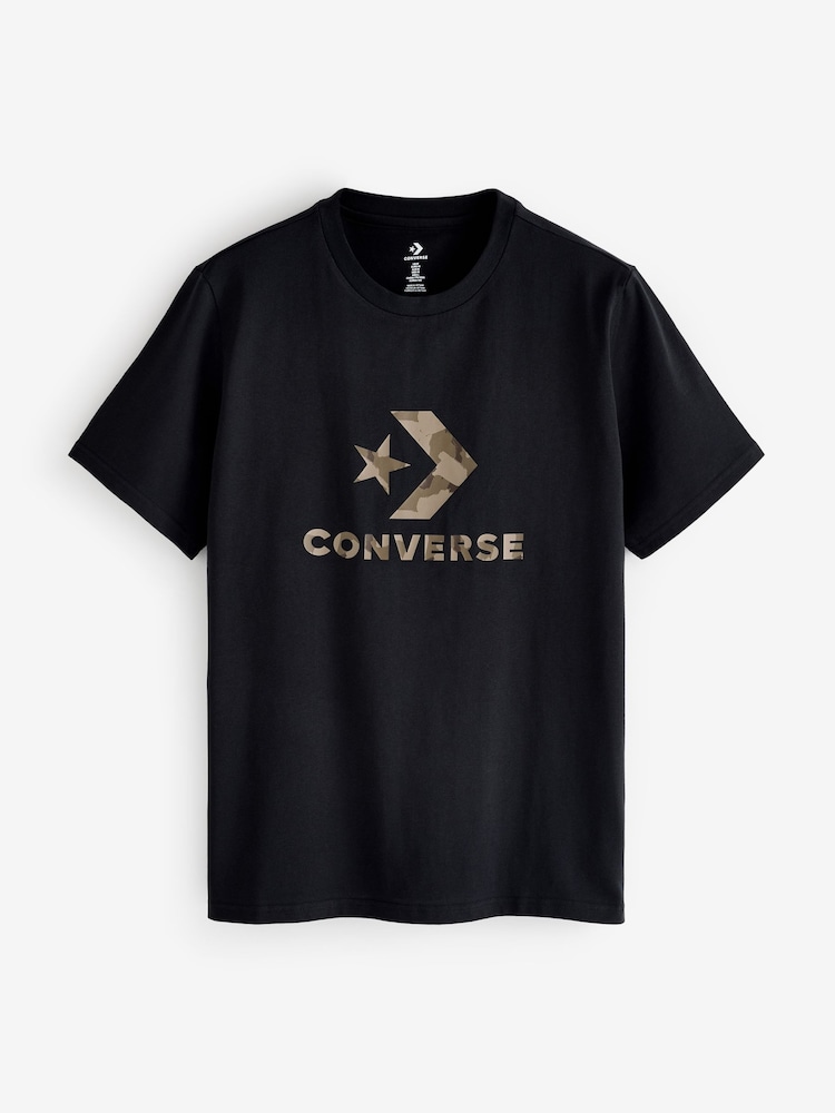 Converse Black Stitch Camo 100% Cotton T-Shirt - Image 4 of 4