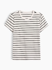 Gap White/Black Stripe Favourite Crew Neck T-Shirt - Image 5 of 5