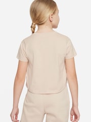 Nike Beige Futura Cropped T-Shirt - Image 2 of 4