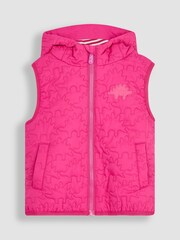 JoJo Maman Bébé Fuchsia Quilted Puffer Gilet - Image 1 of 4