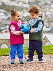 JoJo Maman Bébé Fuchsia Quilted Puffer Gilet - Image 4 of 4