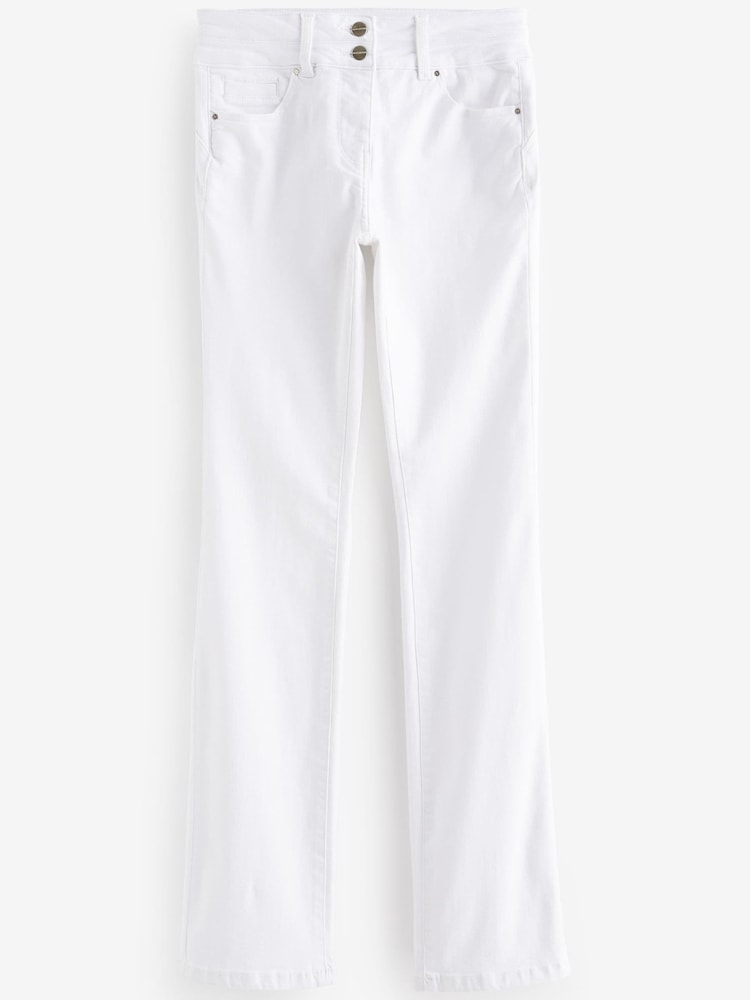 White Slim Lift And Shape Bootcut Jeans - Image 5 of 6
