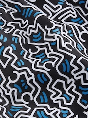Keith Haring Navy Blue Printed Swim Shorts - Image 11 of 11