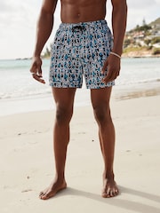 Keith Haring Navy Blue Printed Swim Shorts - Image 3 of 11