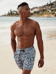 Keith Haring Navy Blue Printed Swim Shorts - Image 5 of 11
