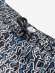 Keith Haring Navy Blue Printed Swim Shorts - Image 8 of 11