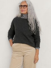 Seasalt Cornwall Grey Fruity Wool Jumper - Image 1 of 5