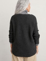 Seasalt Cornwall Grey Fruity Wool Jumper - Image 2 of 5