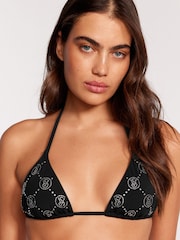 Victoria's Secret Black Diamanté Triangle Bikini Top - Image 7 of 9