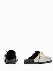 AllSaints Silver Venus Shearling Mules - Image 4 of 7