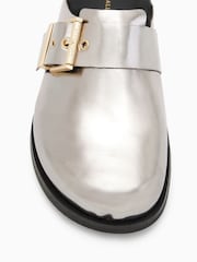 AllSaints Silver Venus Shearling Mules - Image 5 of 7