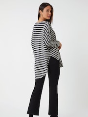 Roman Grey Contrast Stripe Stretch Jersey Top - Image 3 of 6