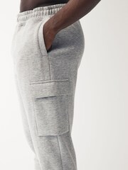 Grey Cotton Rich Cuffed Cargo Joggers - Image 4 of 8