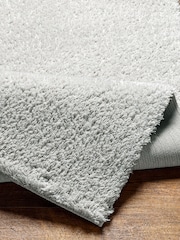 LIVABLISS Striped Grey Cloudy Shaggy Plush Pile Rug - Image 4 of 6