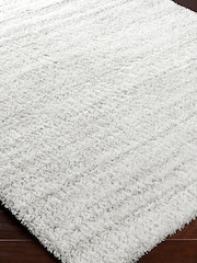 LIVABLISS Striped Grey Cloudy Shaggy Plush Pile Rug - Image 5 of 6