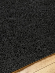 LIVABLISS Black Cloudy Shaggy Plush Pile Rug - Image 5 of 8