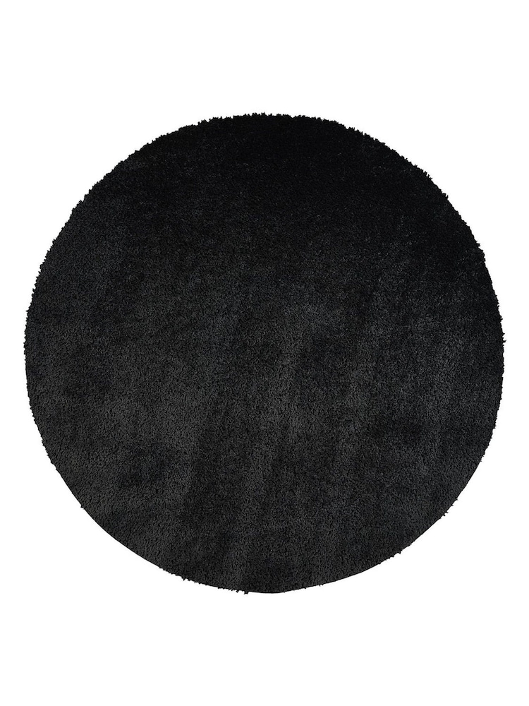 LIVABLISS Black Cloudy Shaggy Plush Pile Rug - Image 8 of 8