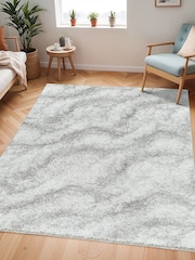 LIVABLISS Cloud Grey Cloudy Shaggy Plush Pile Rug - Image 2 of 6