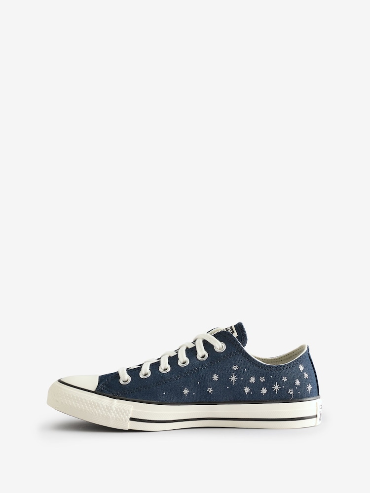 Converse Navy/White Chuck Cosmic Low Trainers - Image 2 of 9