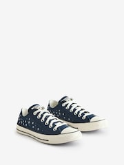 Converse Navy/White Chuck Cosmic Low Trainers - Image 3 of 9