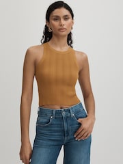 Good American Tan Good American Ribbed Vest - Image 3 of 5