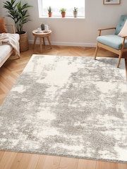 LIVABLISS Ivory Abstract Cloudy Shaggy Plush Pile Rug - Image 1 of 7