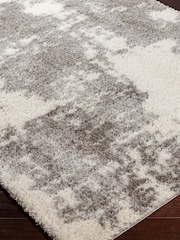 LIVABLISS Ivory Abstract Cloudy Shaggy Plush Pile Rug - Image 6 of 7