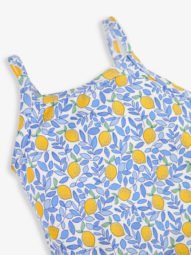 JoJo Maman Bébé Blue Lemon Swimsuit With Integral Nappy - Image 5 of 6