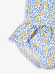 JoJo Maman Bébé Blue Lemon Swimsuit With Integral Nappy - Image 6 of 6