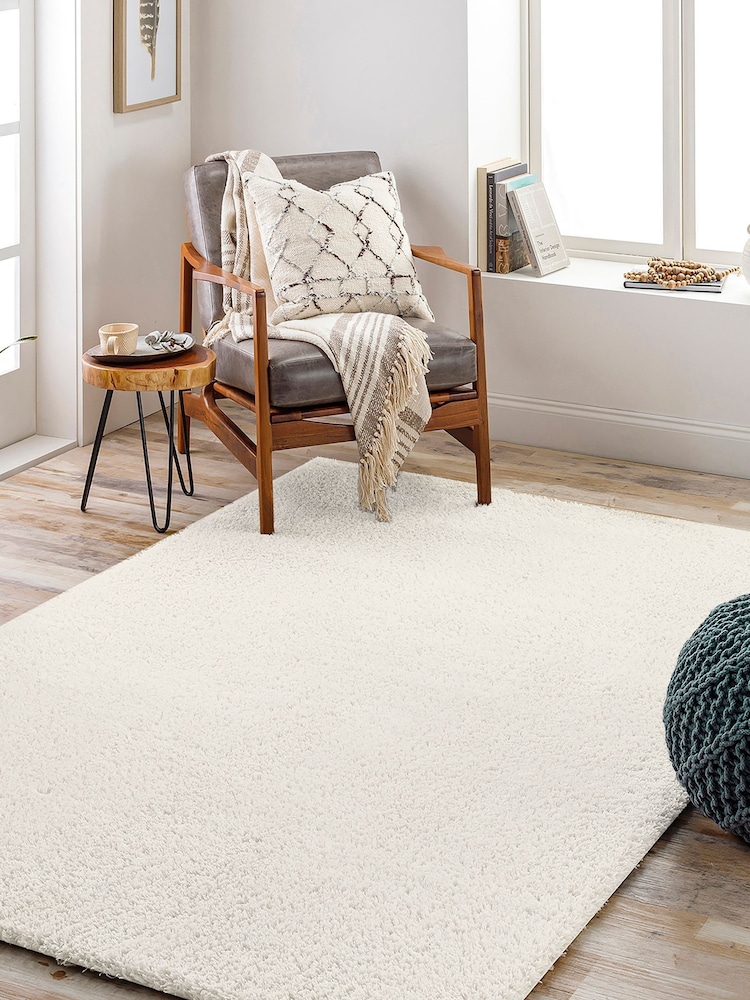 LIVABLISS Beige Cloudy Shaggy Plush Pile Rug - Image 1 of 6