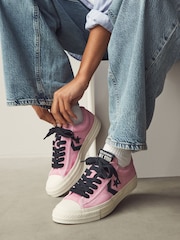 Converse Pink/White Star Player 76 Low Trainers - Image 1 of 2
